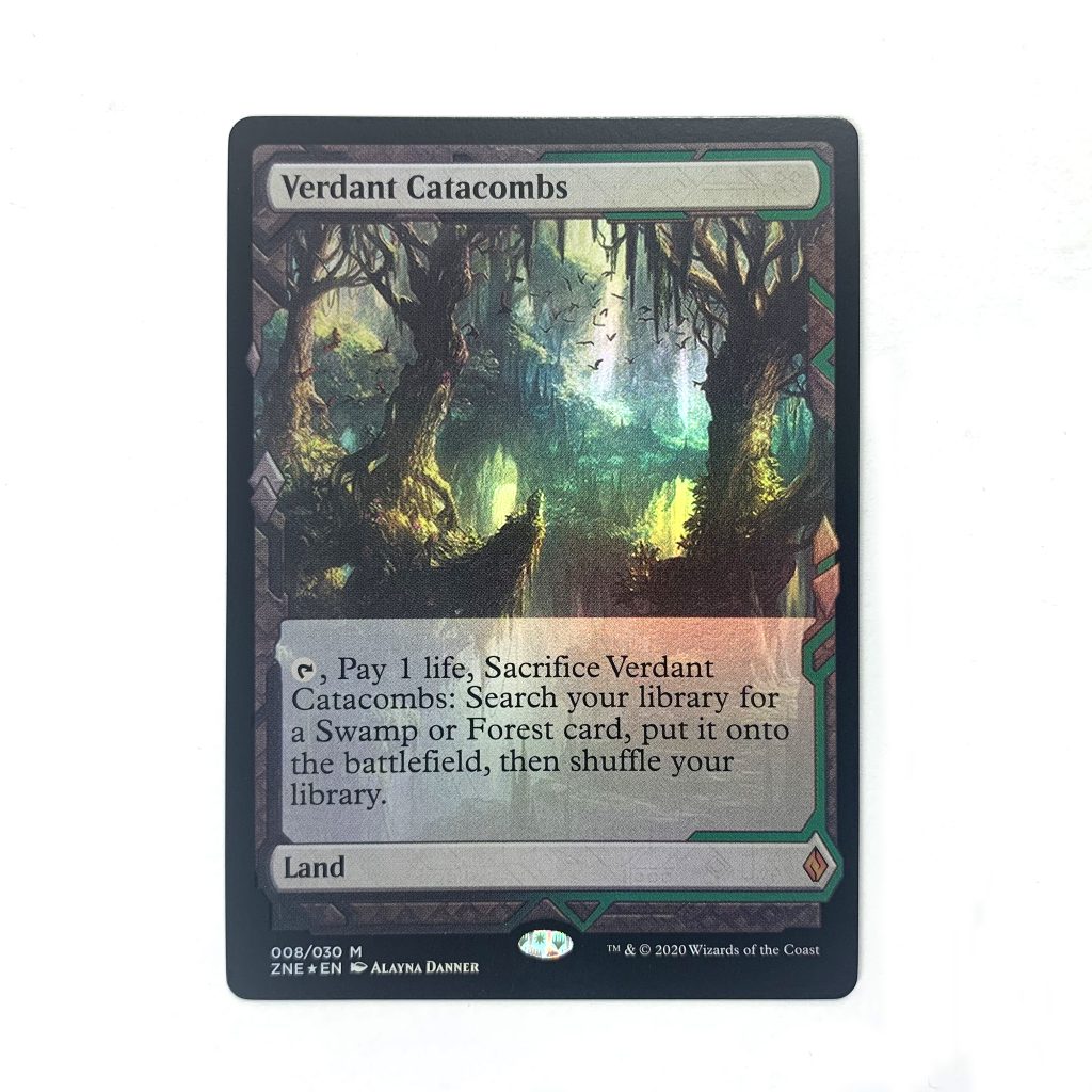 Verdant Catacombs ZNE Zendikar Expedition foil German black core mtg ...